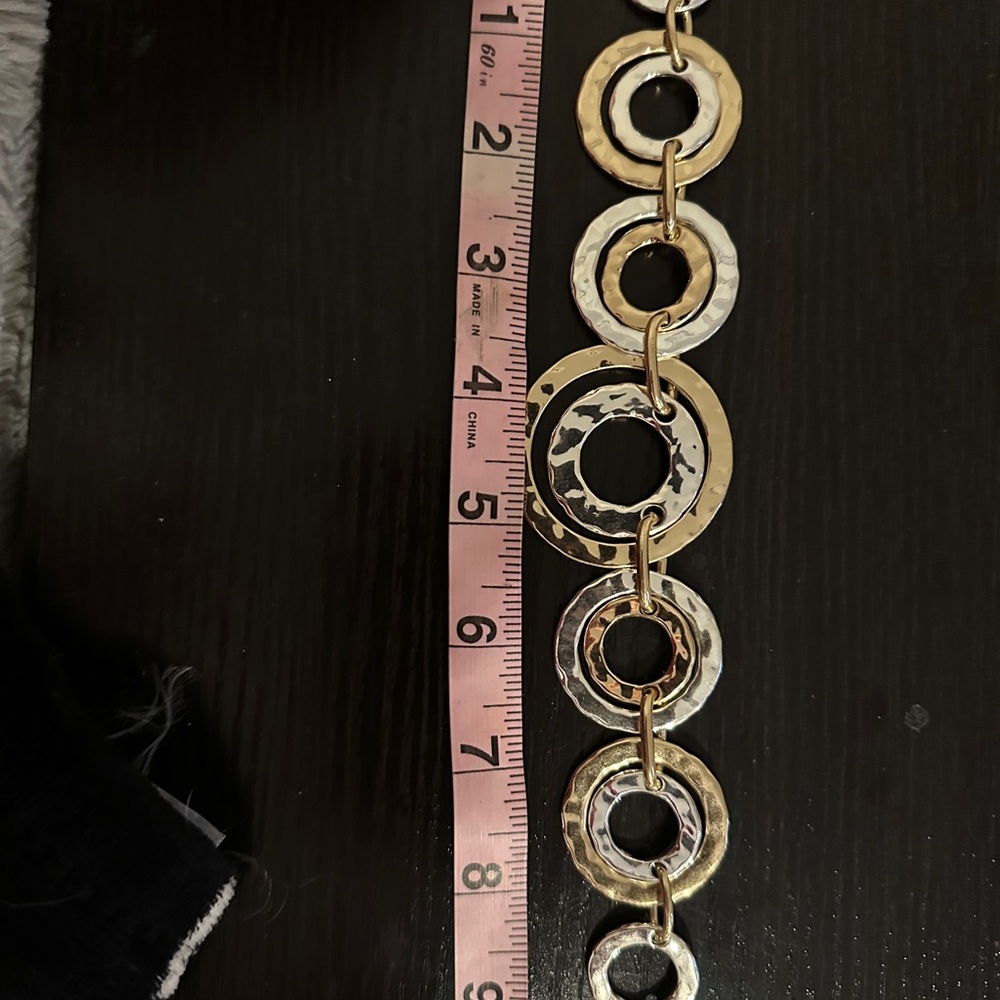 Gold & Silver Circle Necklace - Picture 4 of 7